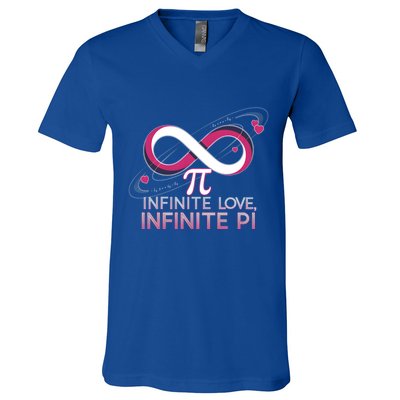 Infinite Love Infinite Pi Math ValentineS Day Design Meaningful Gift V-Neck T-Shirt