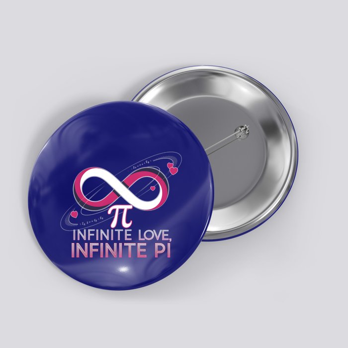 Infinite Love Infinite Pi Math ValentineS Day Design Meaningful Gift Button