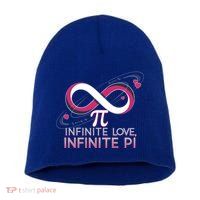 Infinite Love Infinite Pi Math ValentineS Day Design Meaningful Gift Short Acrylic Beanie
