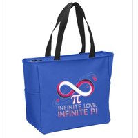 Infinite Love Infinite Pi Math ValentineS Day Design Meaningful Gift Zip Tote Bag