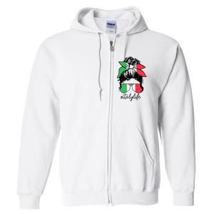 Italy Life Italian Flag Pride Girl Cute Full Zip Hoodie