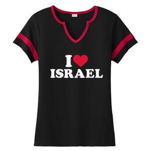 I love Israel Ladies Halftime Notch Neck Tee