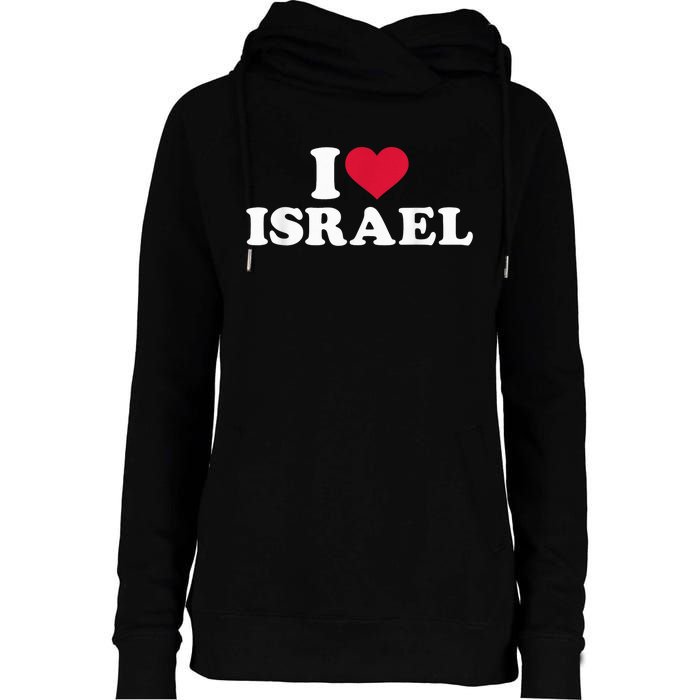 I love Israel Womens Funnel Neck Pullover Hood