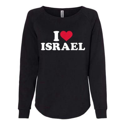 I love Israel Womens California Wash Sweatshirt