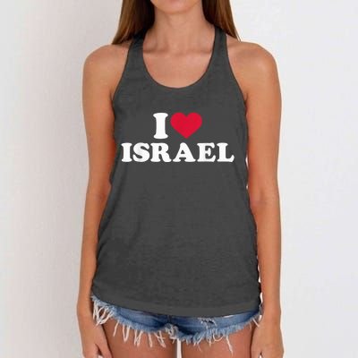 I love Israel Women's Knotted Racerback Tank