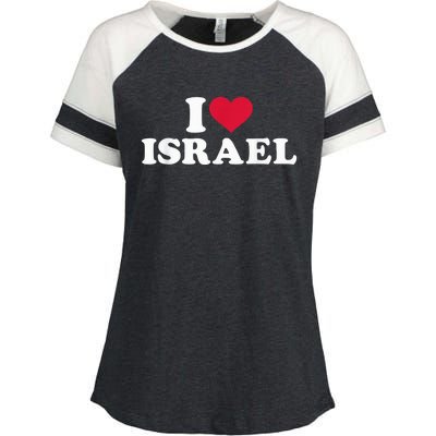 I love Israel Enza Ladies Jersey Colorblock Tee