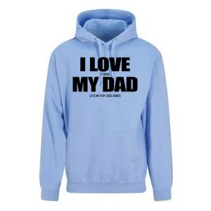 I Love It When My Dad Lets Me Play Video Games Great Gift Unisex Surf Hoodie