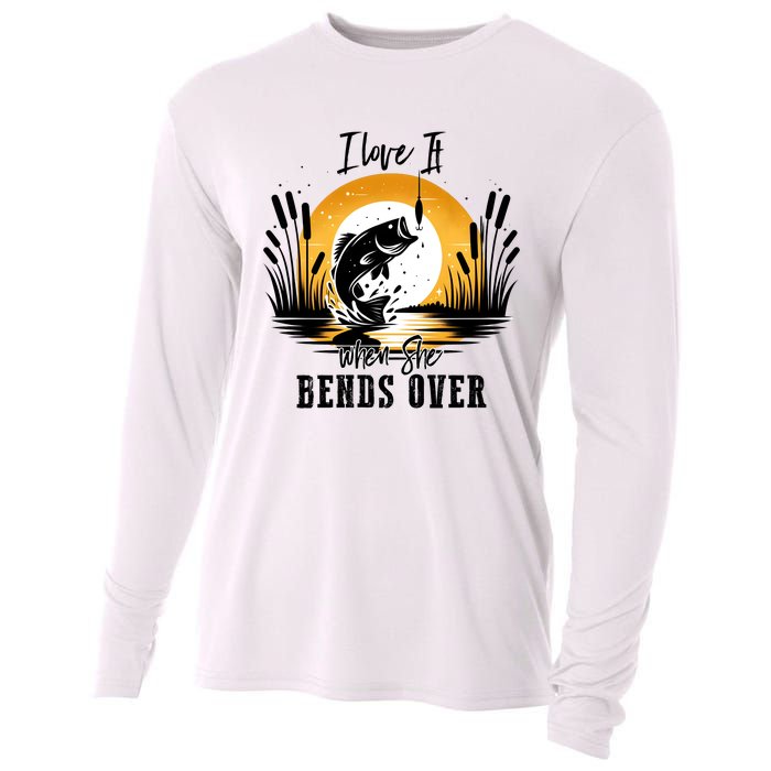 I Love It When She Bends Over Fishing Cooling Performance Long Sleeve Crew