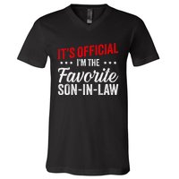 Its L Im The Favorite Soninlaw Funny Vintage V-Neck T-Shirt