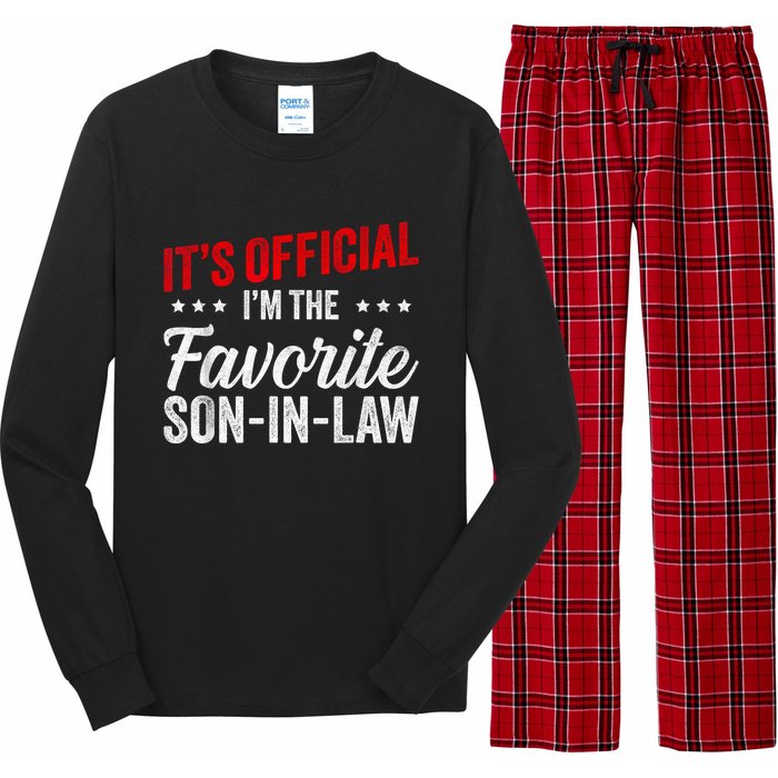 Its L Im The Favorite Soninlaw Funny Vintage Long Sleeve Pajama Set