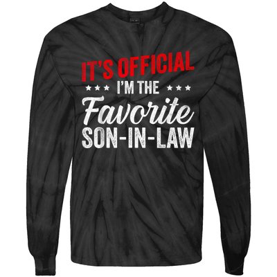 Its L Im The Favorite Soninlaw Funny Vintage Tie-Dye Long Sleeve Shirt