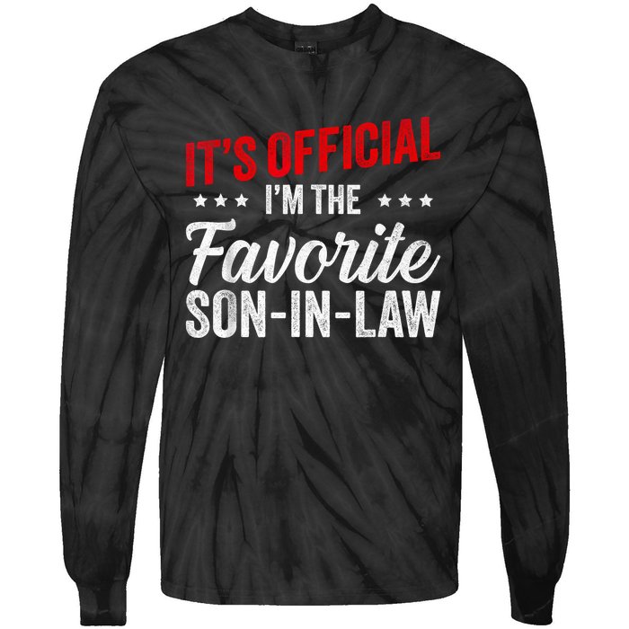 Its L Im The Favorite Soninlaw Funny Vintage Tie-Dye Long Sleeve Shirt