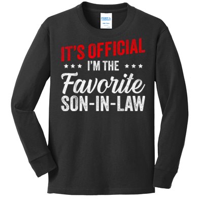 Its L Im The Favorite Soninlaw Funny Vintage Kids Long Sleeve Shirt