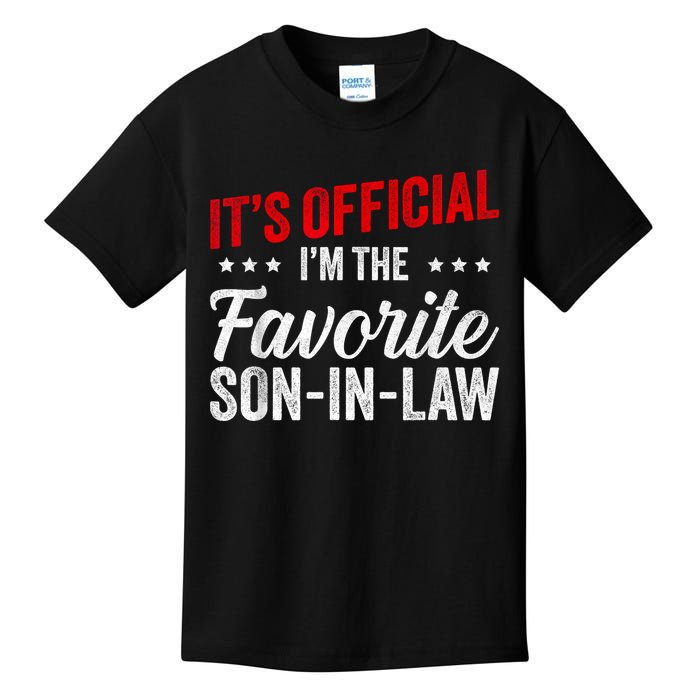 Its L Im The Favorite Soninlaw Funny Vintage Kids T-Shirt