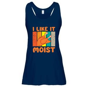 I Like It Moist Funny Thanksgiving Costume Turkey Leg Day Ladies Essential Flowy Tank