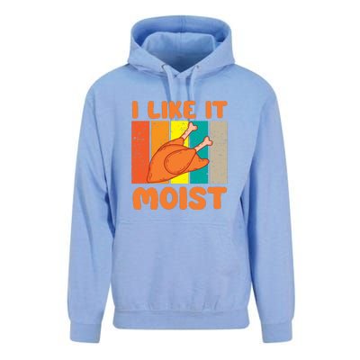 I Like It Moist Funny Thanksgiving Costume Turkey Leg Day Unisex Surf Hoodie