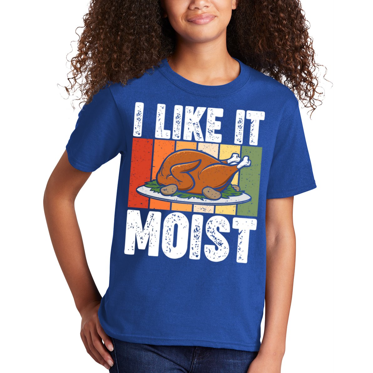 I Like It Moist Thanksgiving Costume Turkey Day Leg Day Gift Kids T-Shirt