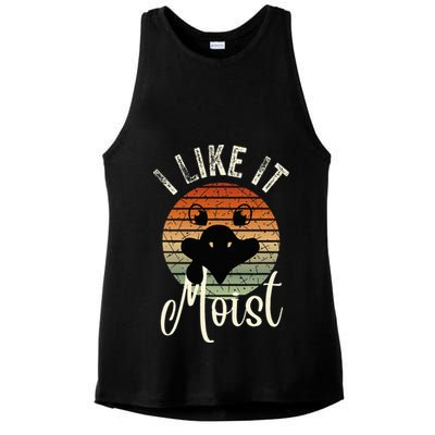 I Like It Moist Funny Thanksgiving Turkey Day Family Dinne Ladies PosiCharge Tri-Blend Wicking Tank