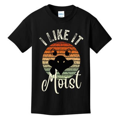 I Like It Moist Funny Thanksgiving Turkey Day Family Dinne Kids T-Shirt