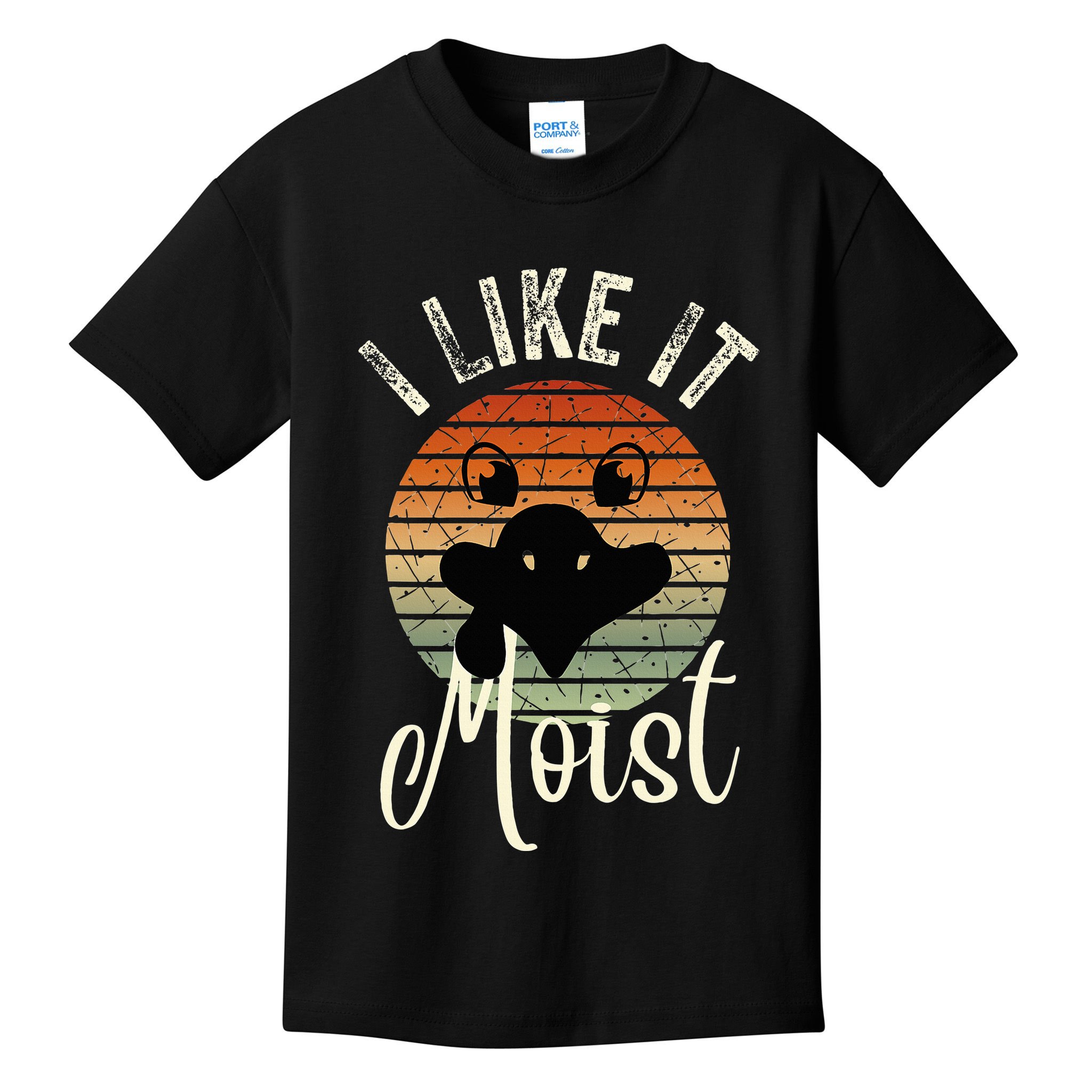 I Like It Moist Funny Thanksgiving Turkey Day Family Dinne Kids T-Shirt