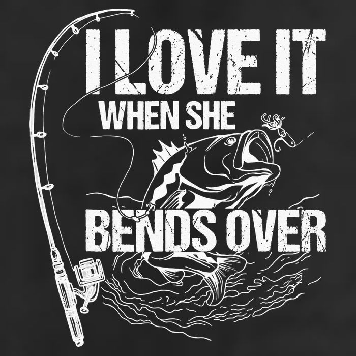I Love It When She Bends Over Funny Fishing Lover Adult Drive Performance Visor