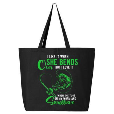 I Like It When She Bends Over Funny Fishing Adult Humor 25L Jumbo Tote