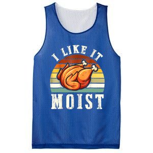 I Like It Moist Funny Thanksgiving Costume Turkey Leg Day Mesh Reversible Basketball Jersey Tank