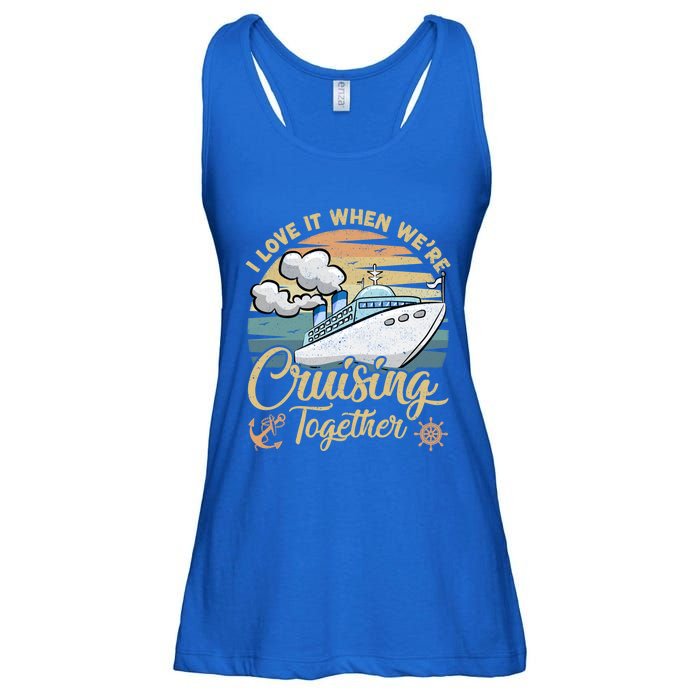 I Love It When Were Cruising Together Vintage Retro Cruise Gift Ladies Essential Flowy Tank