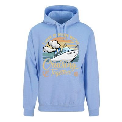 I Love It When Were Cruising Together Vintage Retro Cruise Gift Unisex Surf Hoodie