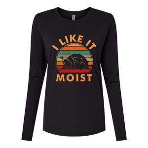 I LIKE IT MOIST Thanksgiving Costume Turkey Leg Day Womens Cotton Relaxed Long Sleeve T-Shirt