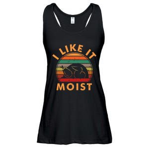 I LIKE IT MOIST Thanksgiving Costume Turkey Leg Day Ladies Essential Flowy Tank