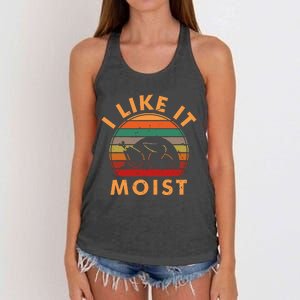 I LIKE IT MOIST Thanksgiving Costume Turkey Leg Day Women's Knotted Racerback Tank