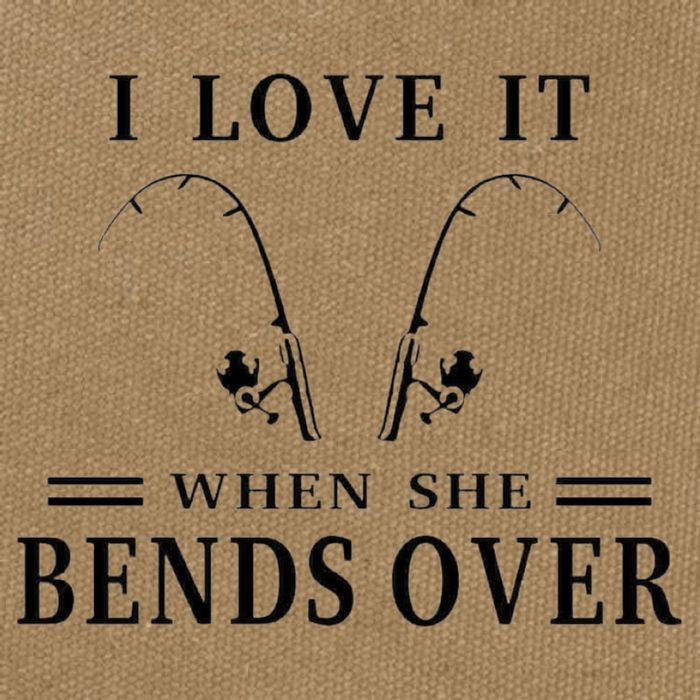 I Love It When She Bends Over Funny Fishing Cotton Canvas Backpack