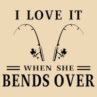 I Love It When She Bends Over Funny Fishing Drawstring Bag