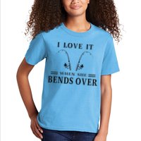 I Love It When She Bends Over Funny Fishing Kids T-Shirt