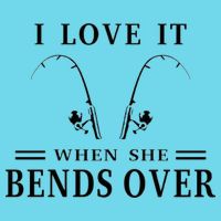 I Love It When She Bends Over Funny Fishing Kids T-Shirt