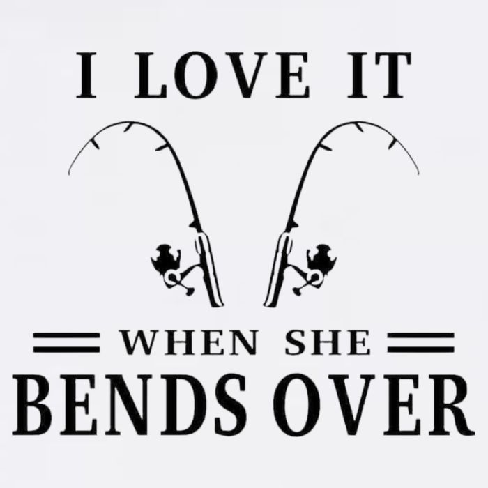 I Love It When She Bends Over Funny Fishing Baby Bodysuit