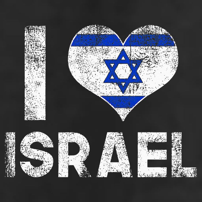 I Love Israel 7 Panel Mesh Trucker Snapback Hat