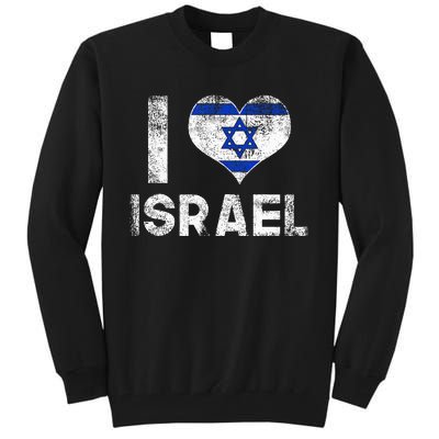 I Love Israel Tall Sweatshirt