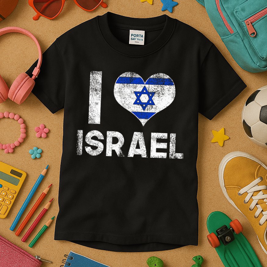 I Love Israel Kids T-Shirt