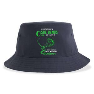 I Like It When She Bends Over Funny Fishing Adult Humor Sustainable Bucket Hat