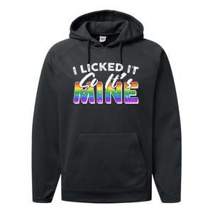 I Licked It So Its Mine Lgbt Performance Fleece Hoodie