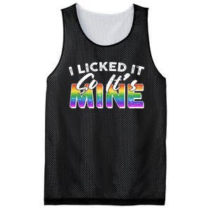 I Licked It So Its Mine Lgbt Mesh Reversible Basketball Jersey Tank