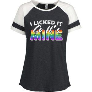 I Licked It So Its Mine Lgbt Enza Ladies Jersey Colorblock Tee