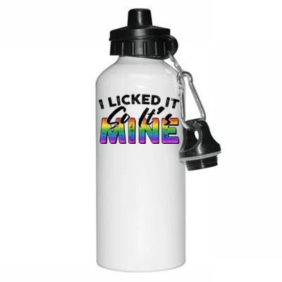 I Licked It So Its Mine Lgbt Aluminum Water Bottle