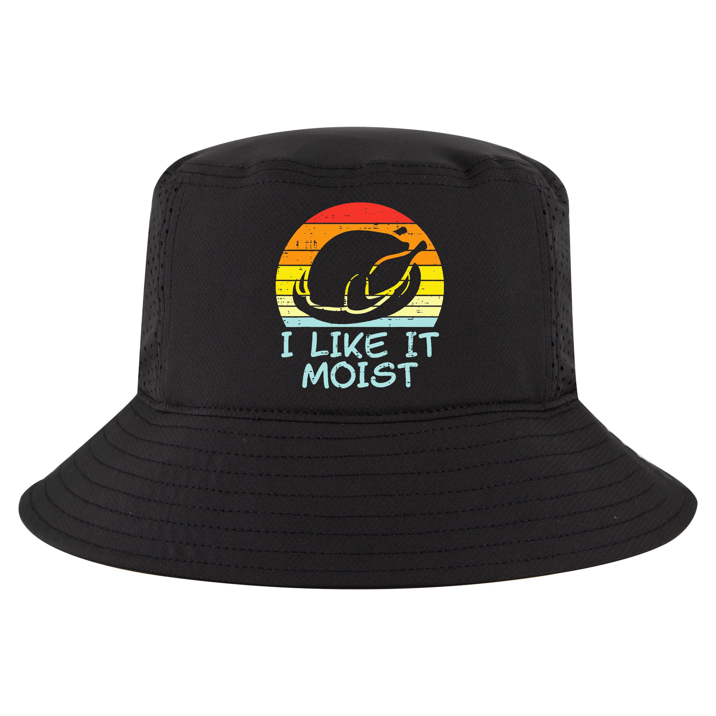I Like It Moist Turkey Retro Funny Thanksgiving Cool Comfort Performance Bucket Hat