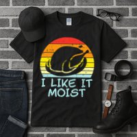 I Like It Moist Turkey Retro Funny Thanksgiving Tall T-Shirt