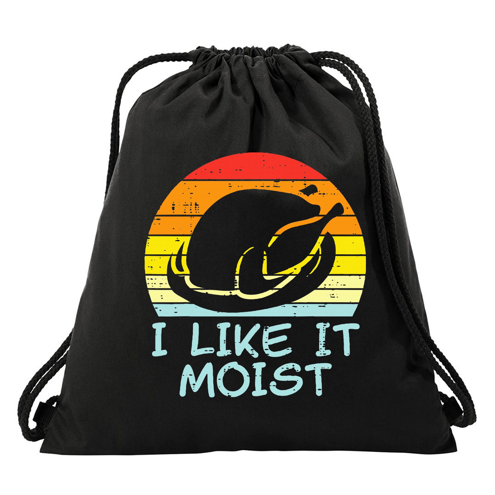 I Like It Moist Turkey Retro Funny Thanksgiving Drawstring Bag
