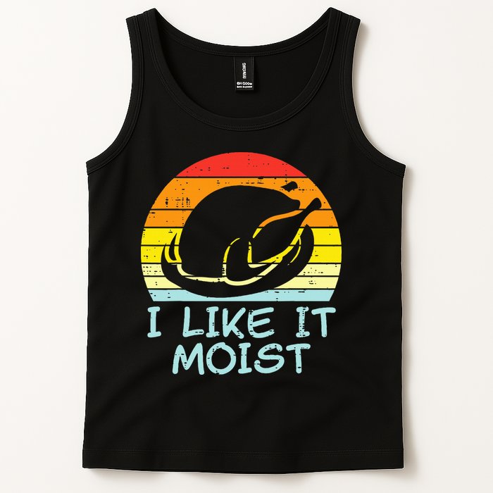 I Like It Moist Turkey Retro Funny Thanksgiving Tank Top