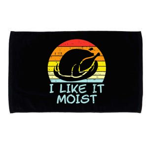 I Like It Moist Turkey Retro Funny Thanksgiving Microfiber Hand Towel